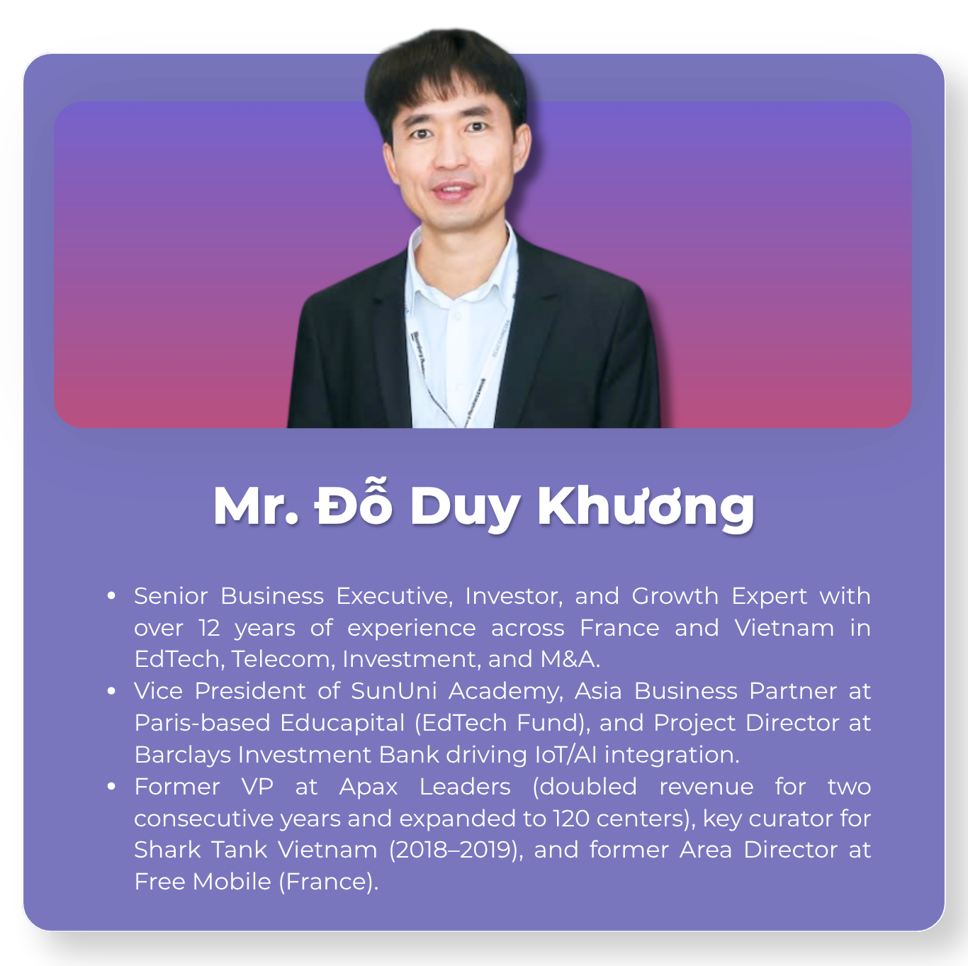 Mr. Đỗ Duy Khương - Board of Mentors